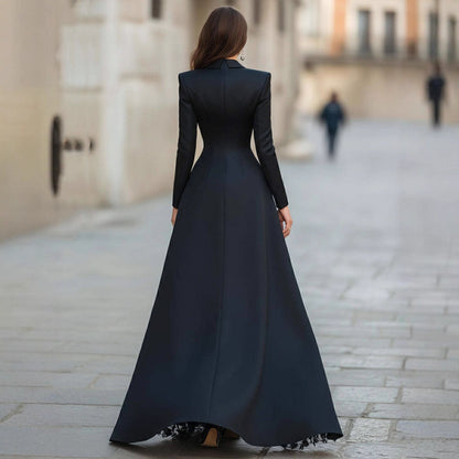 The 'Tailored-Romance' Lace-Paneled Blazer Dress