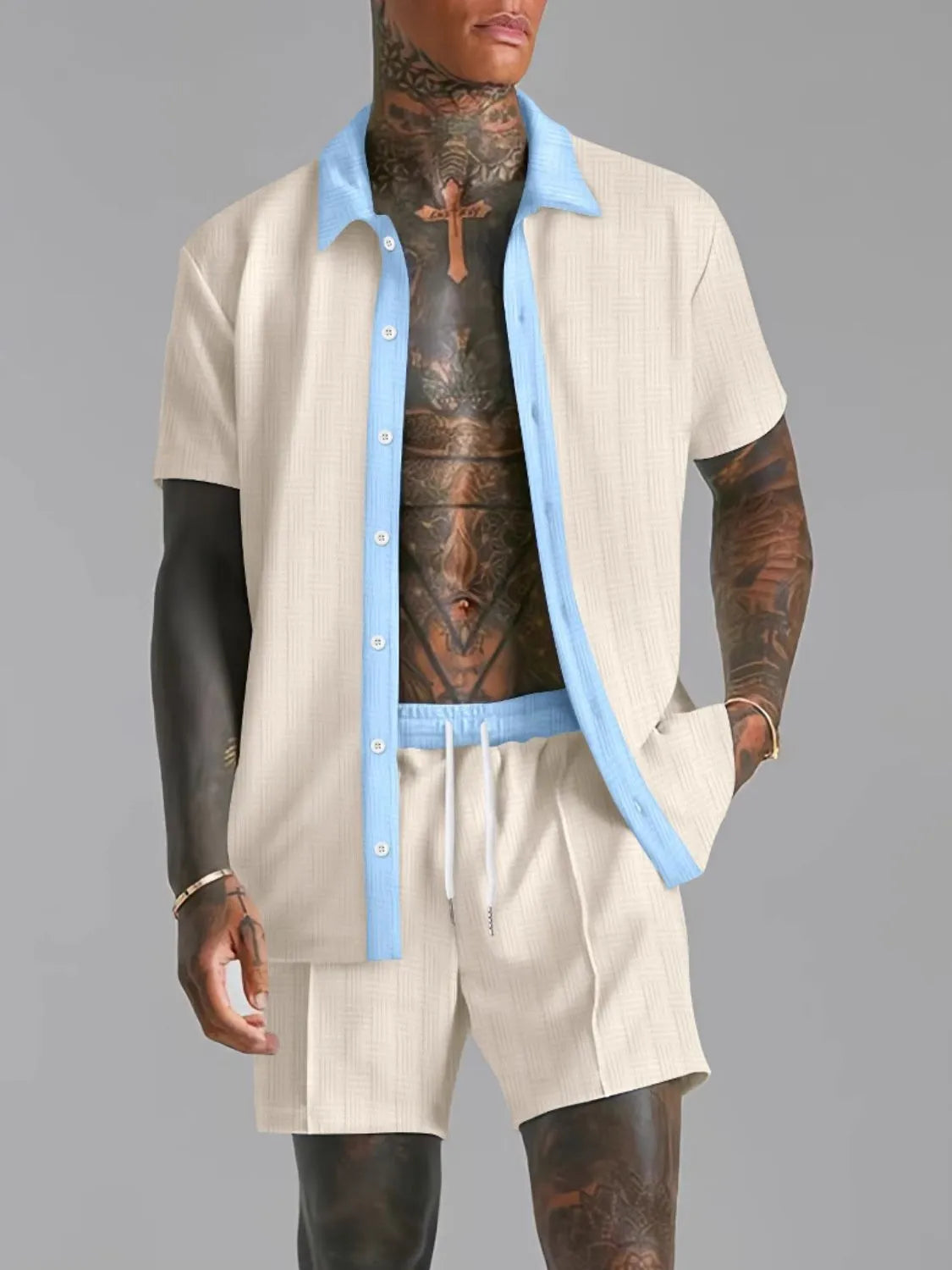 Plus size man wearing collared short sleeve shirt and shorts set

fea57d20-be9a-4116-bda1-1ad7da21e7e0-Max-Origin