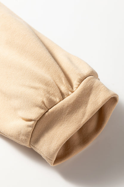 Khaki Exposed Seam Floral Mixed Patchwork Plus Size Top