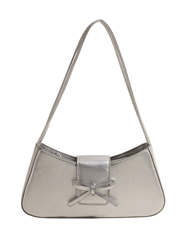 Bowknot underarm shoulder bag small square handbag