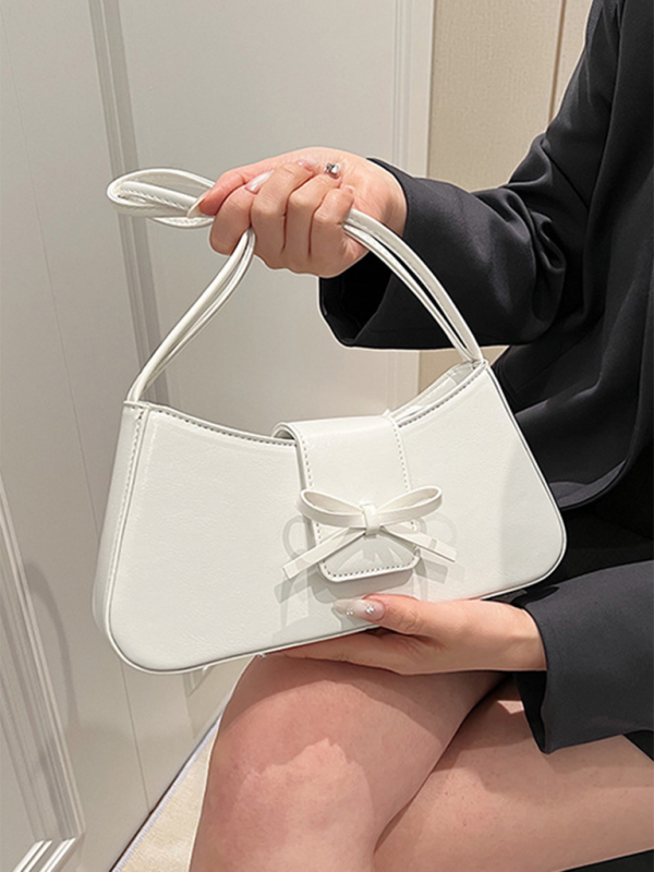 Bowknot underarm shoulder bag small square handbag