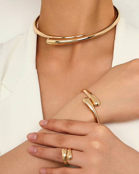 The Apex Sculptural 3-Piece Jewelry Set