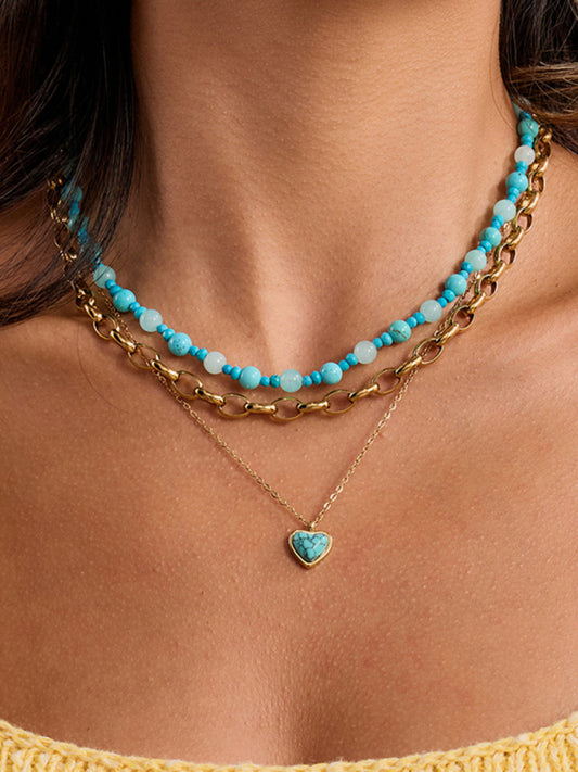 Blue Heart Necklace