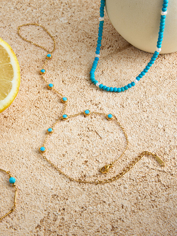 One blue bracelet