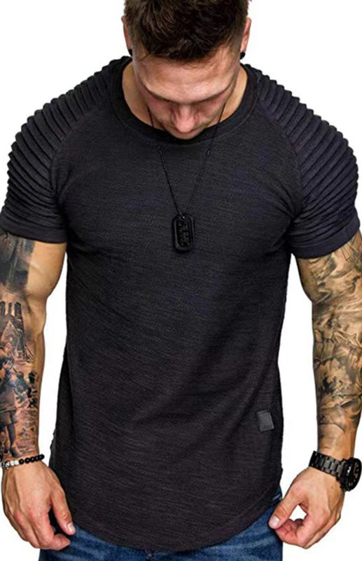 The 'Maverick' Ribbed Sleeve Casual Tee
