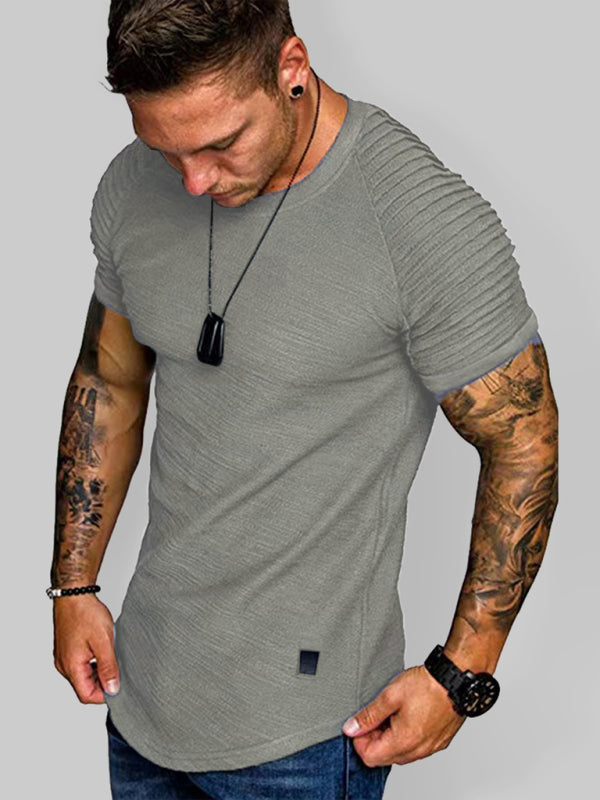The 'Maverick' Ribbed Sleeve Casual Tee