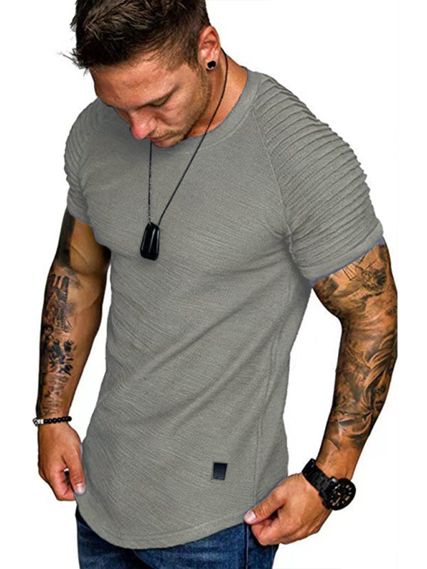 The 'Maverick' Ribbed Sleeve Casual Tee