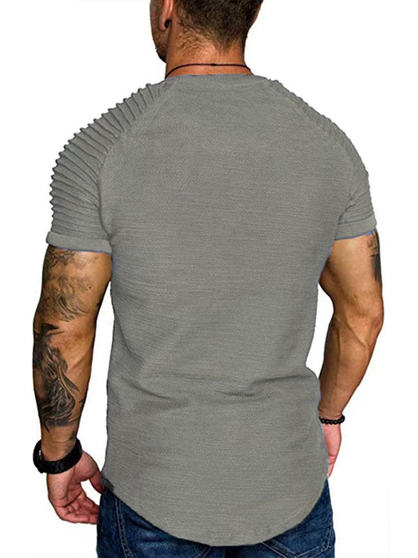 The 'Maverick' Ribbed Sleeve Casual Tee