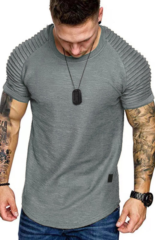 The 'Maverick' Ribbed Sleeve Casual Tee