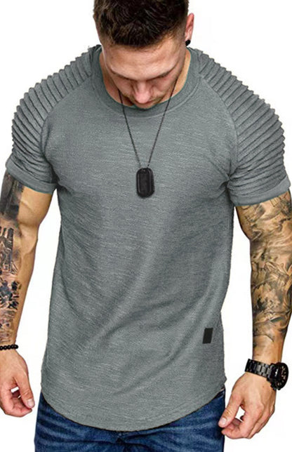 The 'Maverick' Ribbed Sleeve Casual Tee