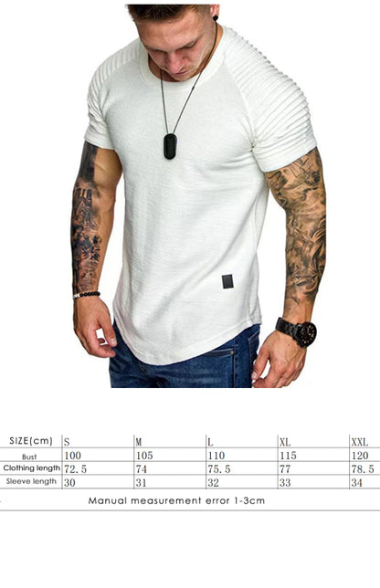 The 'Maverick' Ribbed Sleeve Casual Tee