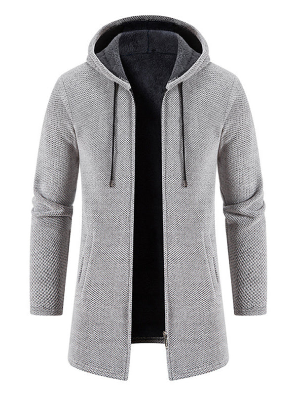 Men's casual  zipper hooded cardigan
