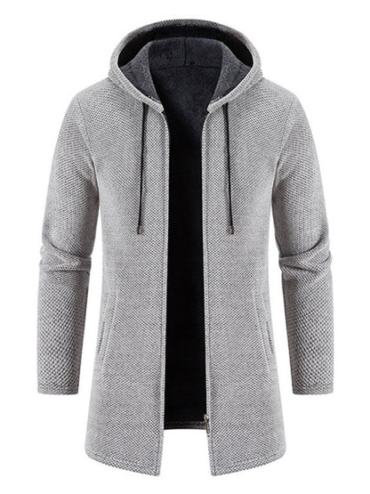 Men's casual  zipper hooded cardigan