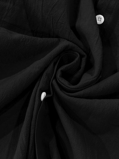 Linen long-sleeved stand-up collar breathable casual men's shirt