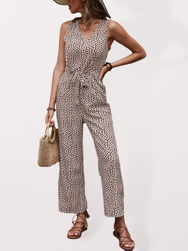 The 'Safari' Leopard Print Woven Jumpsuit