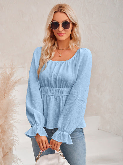 The 'Chloe' Flutter Sleeve Cinched Waist Top