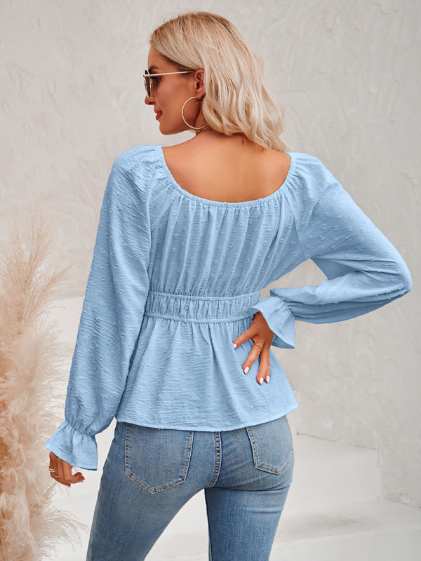 The 'Chloe' Flutter Sleeve Cinched Waist Top