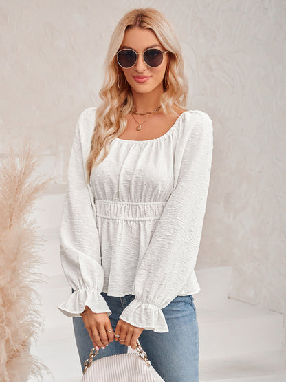 The 'Chloe' Flutter Sleeve Cinched Waist Top