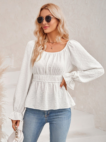 The 'Chloe' Flutter Sleeve Cinched Waist Top