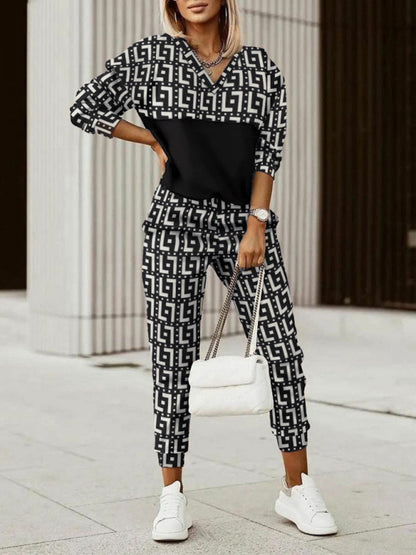 The 'Harmony' Printed Sweater & Trouser Co-ord Set