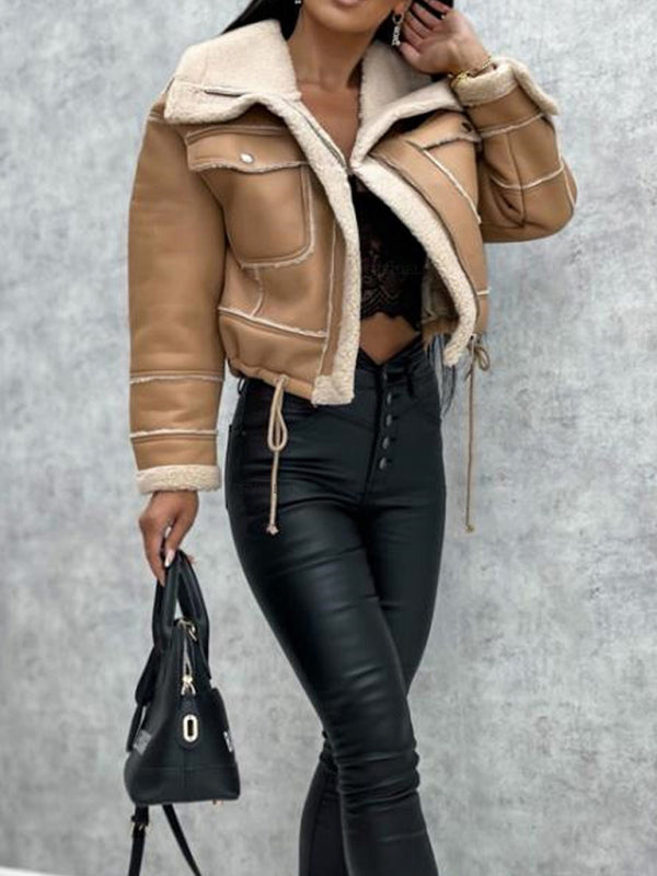 The 'Maverick' Lamb Wool Biker Jacket