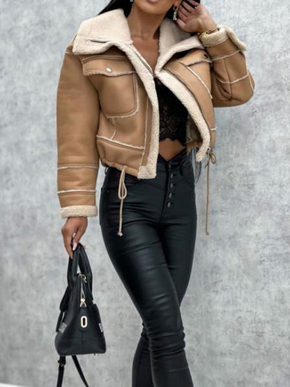 The 'Maverick' Lamb Wool Biker Jacket