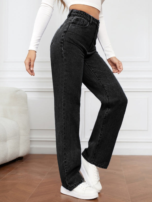 The 'Brooklyn' High-Waist Straight Leg Jeans