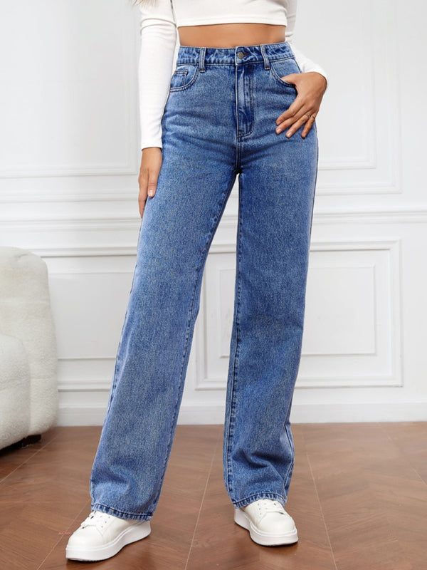 The 'Brooklyn' High-Waist Straight Leg Jeans
