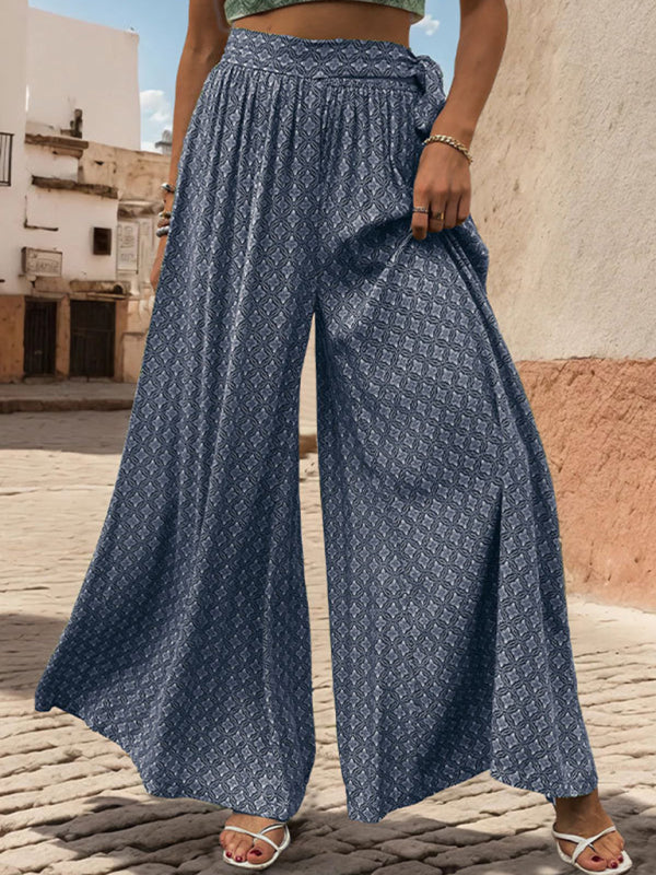 The 'Oasis' Lace-Up High-Waisted Wide-Leg Trouser