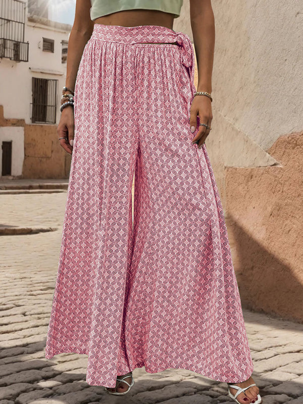 The 'Oasis' Lace-Up High-Waisted Wide-Leg Trouser