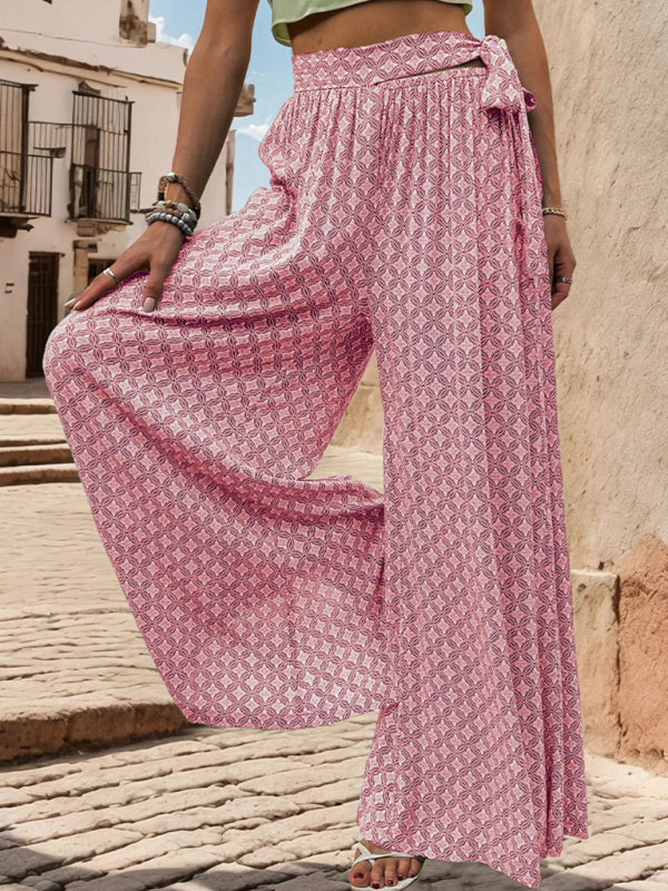 The 'Oasis' Lace-Up High-Waisted Wide-Leg Trouser