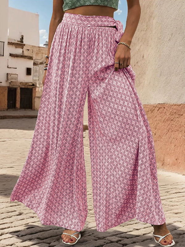 The 'Oasis' Lace-Up High-Waisted Wide-Leg Trouser
