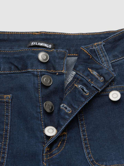 The 'Phoenix' Spliced High-Waist Flare Jeans