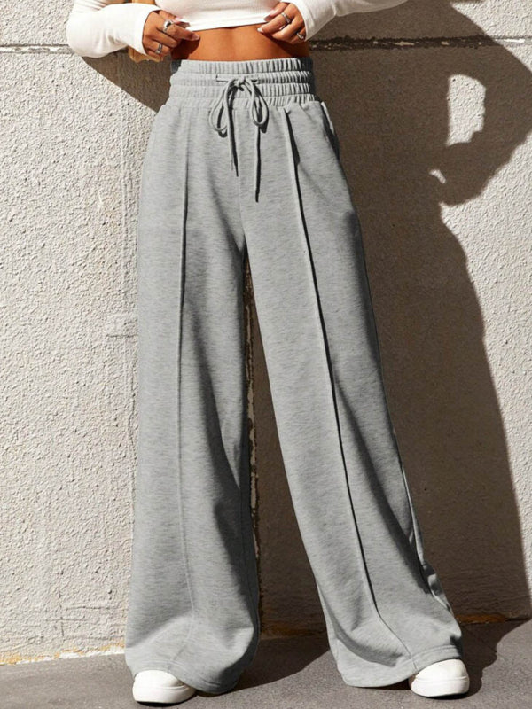 The 'Downtown' Straight-Leg Open-Hem Sweatpants