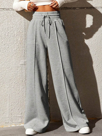 The 'Downtown' Straight-Leg Open-Hem Sweatpants