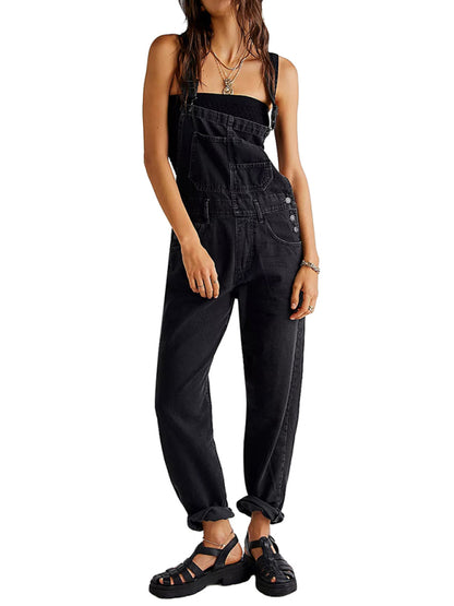 The Parker Relaxed Fit Denim Overalls