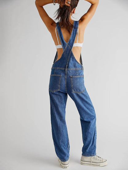 The Parker Relaxed Fit Denim Overalls