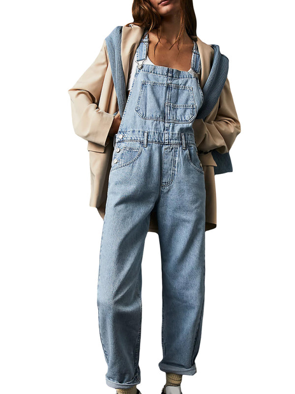 The Parker Relaxed Fit Denim Overalls