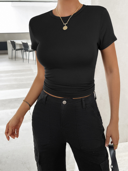 The Essential Slim-Fit "Baby Tee" Crop Top