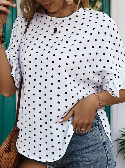 The 'Dotty' Polka Dot Batwing Blouse