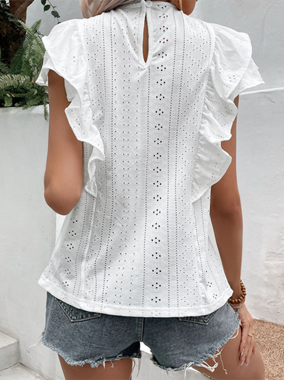 The 'Amelie' Ruffled White Shirt
