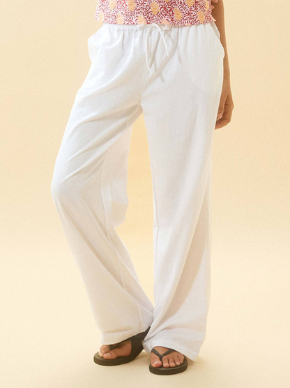 The 'Weekend-Stripe' Loose Fit Drawstring Lounge Trousers