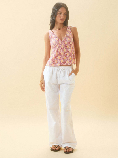 The 'Weekend-Stripe' Loose Fit Drawstring Lounge Trousers