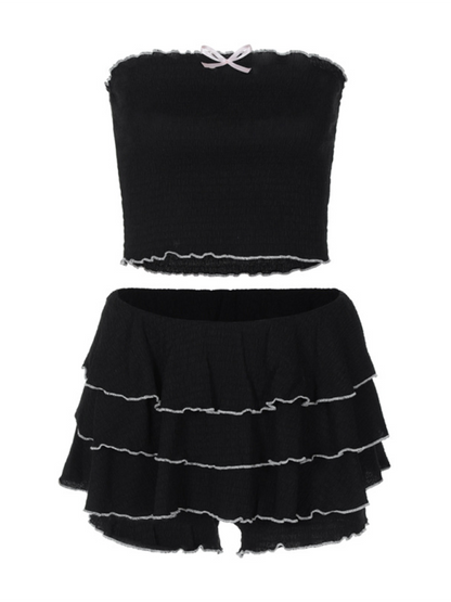 The Confetti Tiered Ruffle Skirt Set