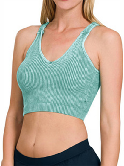 Women’s Solid Color Sports Camisole – Lightweight Active Casual Top | Mazify