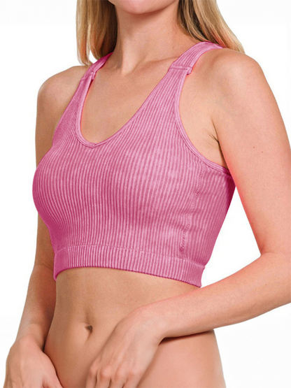 Women’s Solid Color Sports Camisole – Lightweight Active Casual Top | Mazify