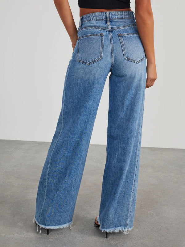 The Brooklyn Side-Panel Wide-Leg Jeans
