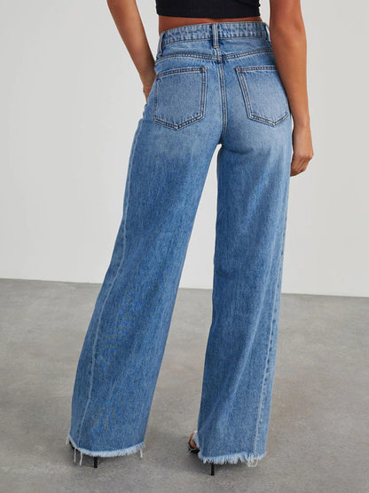 The Brooklyn Side-Panel Wide-Leg Jeans