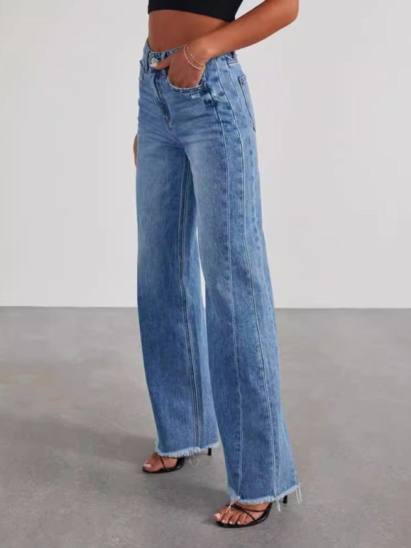 The Brooklyn Side-Panel Wide-Leg Jeans