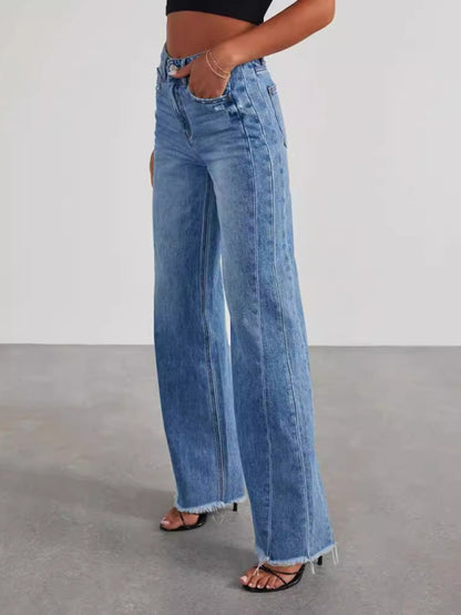 The Brooklyn Side-Panel Wide-Leg Jeans